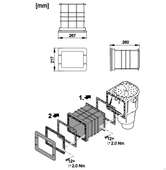 Oase Skimmerzubehoer Skimmerverlängerung ProfiSkim Wall – Bild 2